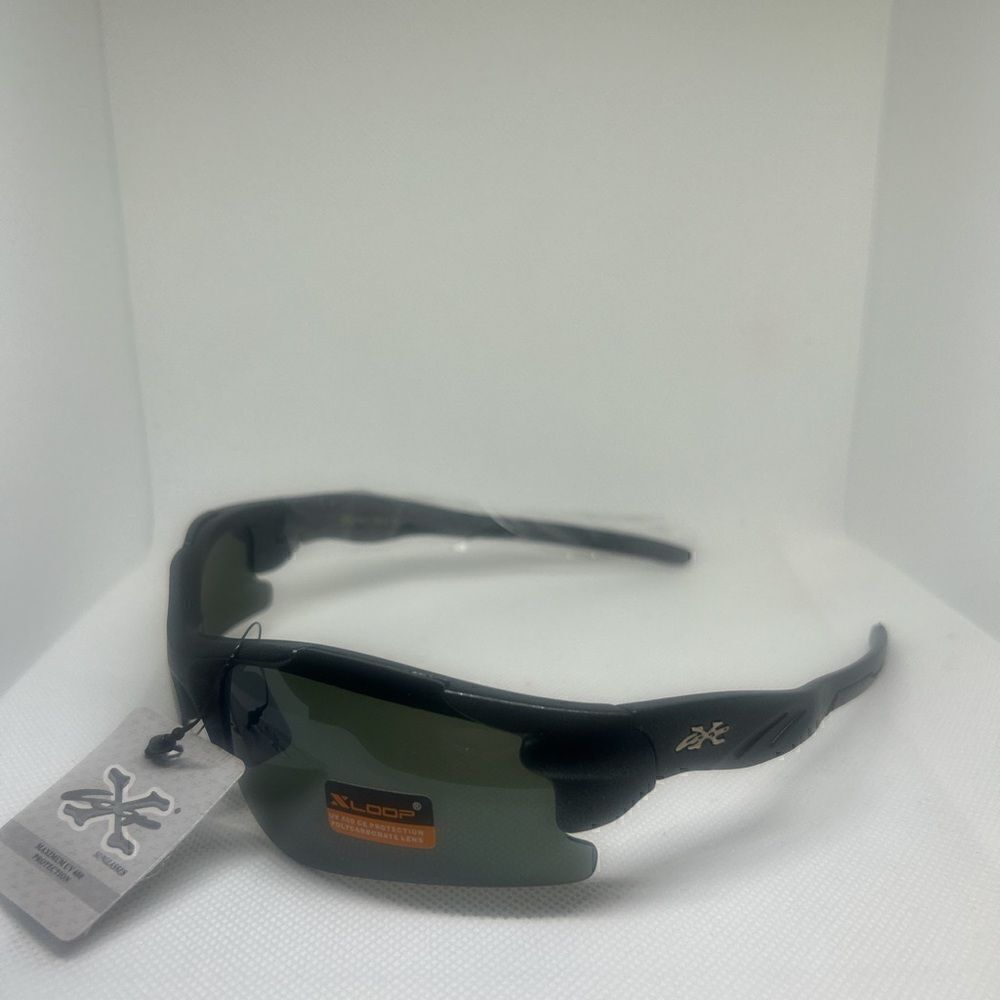 X-Loop Wrap Semi-Rimless Mens Shades Sunglasses